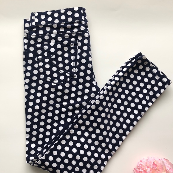 Blue Polka dot Jeans size Small - Picture 3 of 10